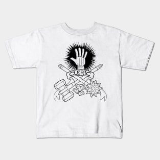 Cleric Class - Black Design Kids T-Shirt